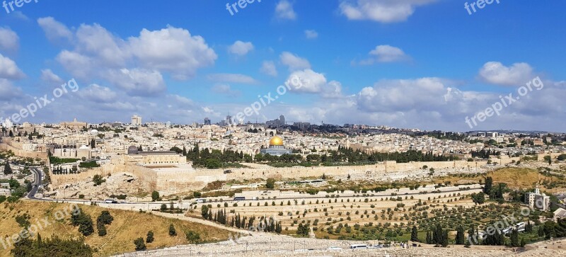 Jerusalem Israel Holy Places Panorama Travel