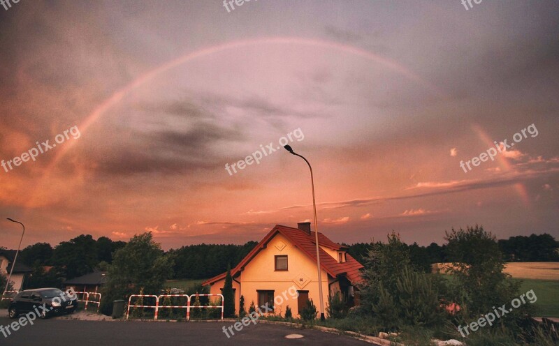 West Screen Colorful Clouds Nature