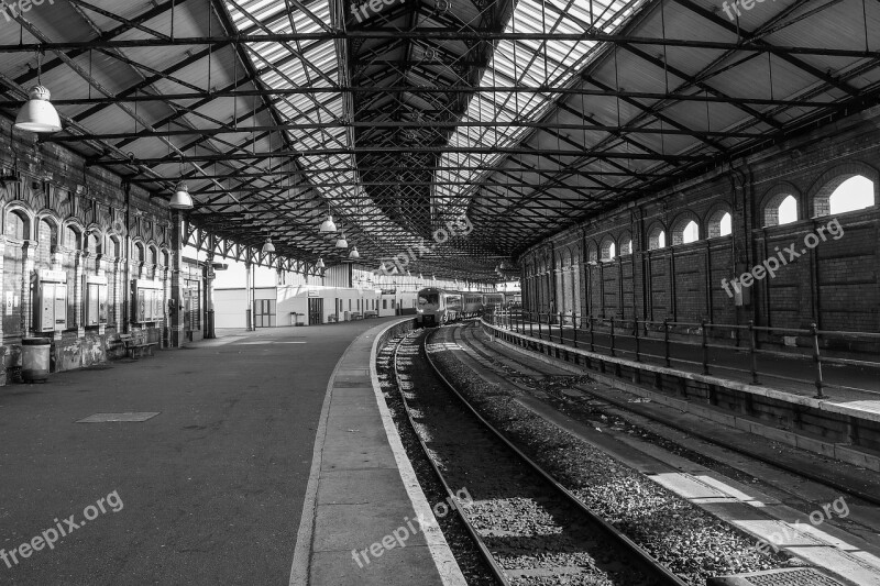 Railway Station Train Traveling Building Old