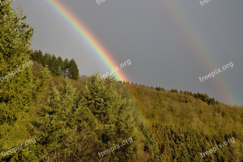 Rainbow Nature Landscape Heaven Colorful