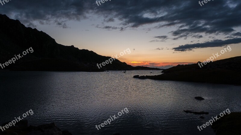 Lake Mountains Nature Landscape Alpine