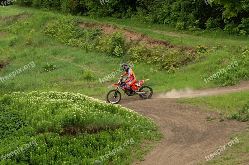 Greens Leaves Motocross Motorcycle Spring