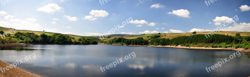 Reservoir Water Digley Holmfirth Sky