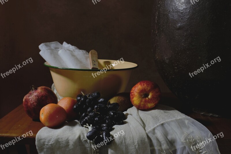 Still Life Foods Fine Art Fruits Jar