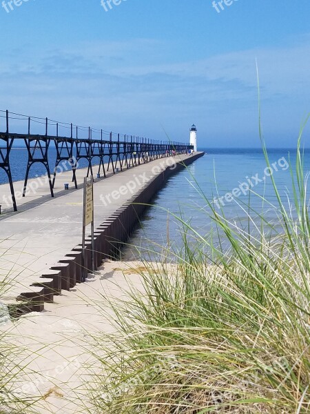 Manistee Michigan Lighthouse Pier Outdoor