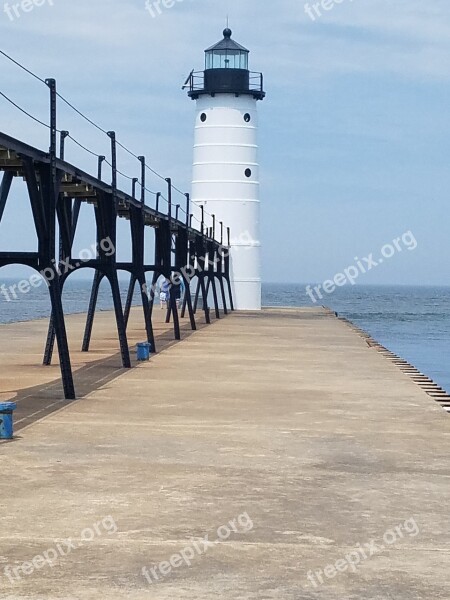 Manistee Michigan Lighthouse Pier Outdoor