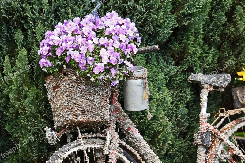 Gartendeko Old Bicycle Nostalgia Overgrown Bike