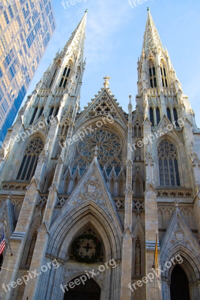 St'patricscafedral Nyc Usa City Stars