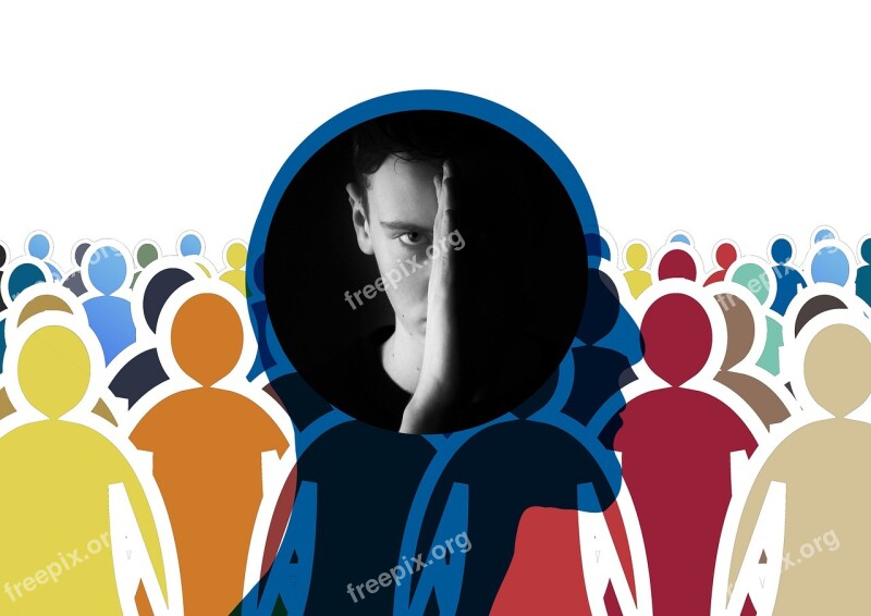 Social Phobia Head Man Personal Silhouette