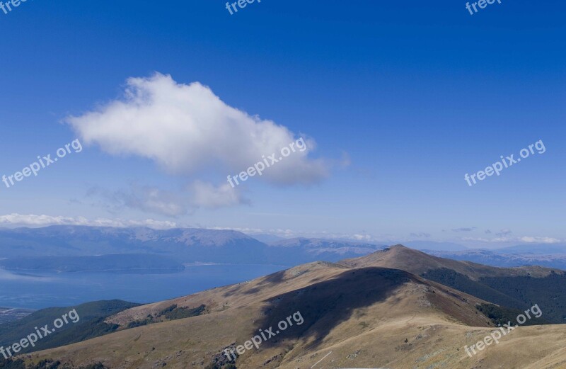 Mountains Cloud Reflection Peak Highland