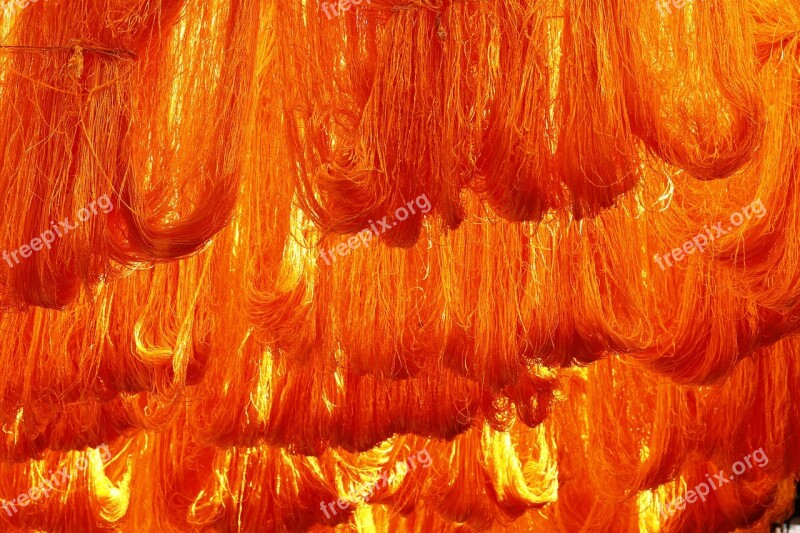 Morocco Dyeing Orange Wool Color