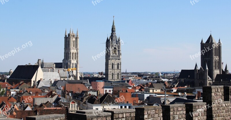 Belgium Ghent Gent Sky City