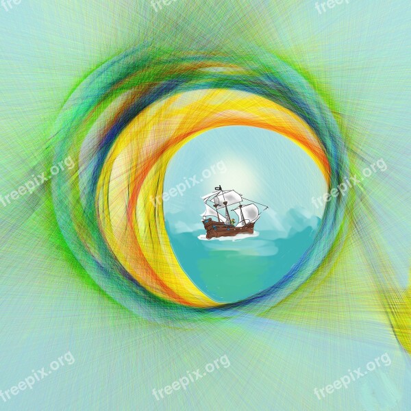 Digital Porthole Sea Seegel Round