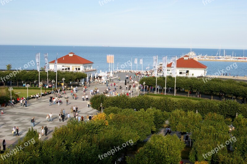 The Pier Sopot Sea Poland The Baltic Sea