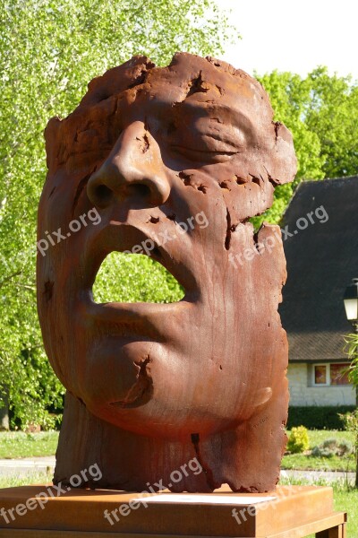 Image Statue Head Mouth Eyes