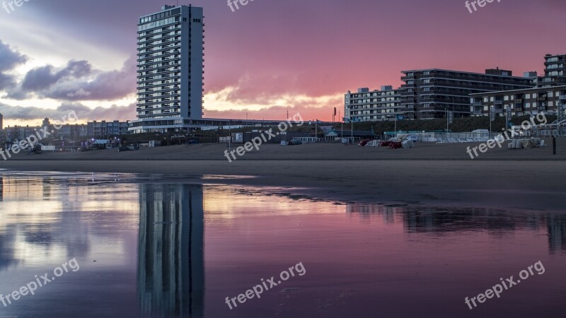 Zandvoort Reflection Beach Water Vacations