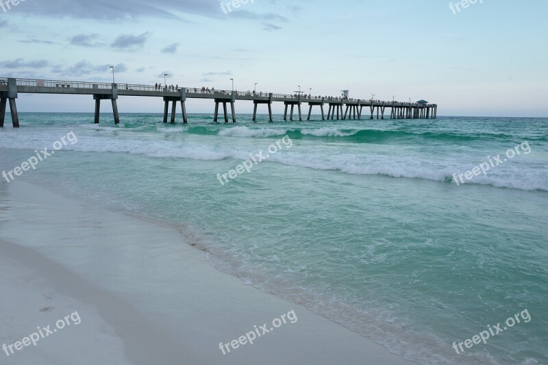 Beach Scenery Ocean Seascape Sky