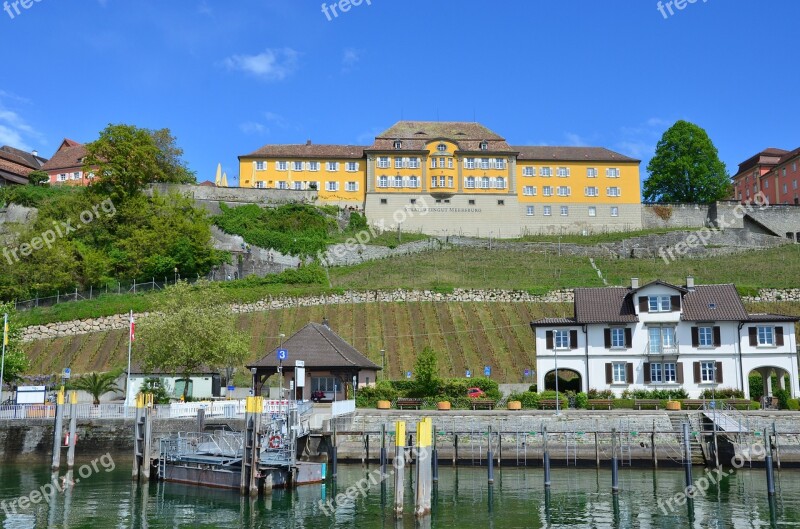 Lake Port Castle Meersburg Lake Constance