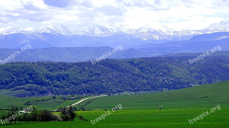 Arkhyz Mountains The Caucasus Landscape Stone