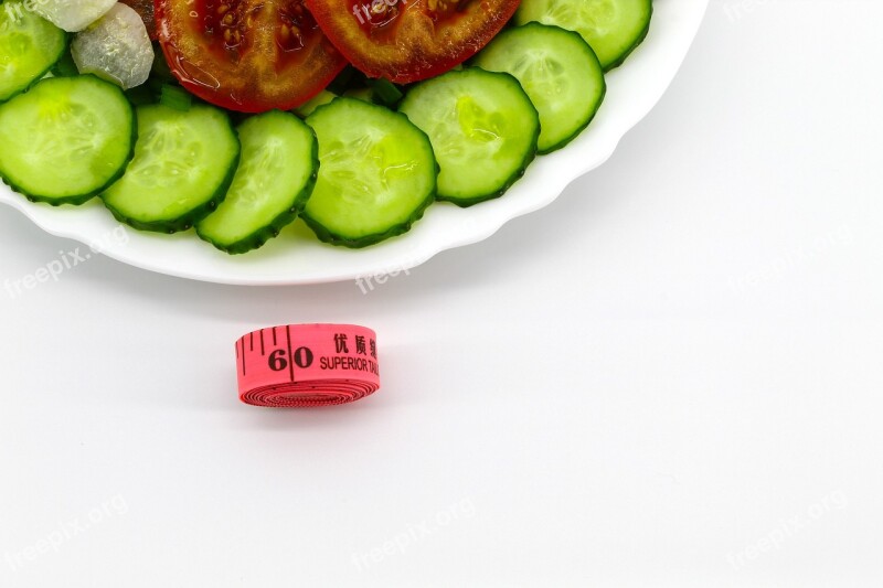 Background White Plate Cucumbers Sliced