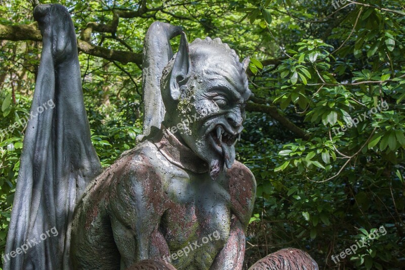 Sculpture Theme Park Devil Demon Stone