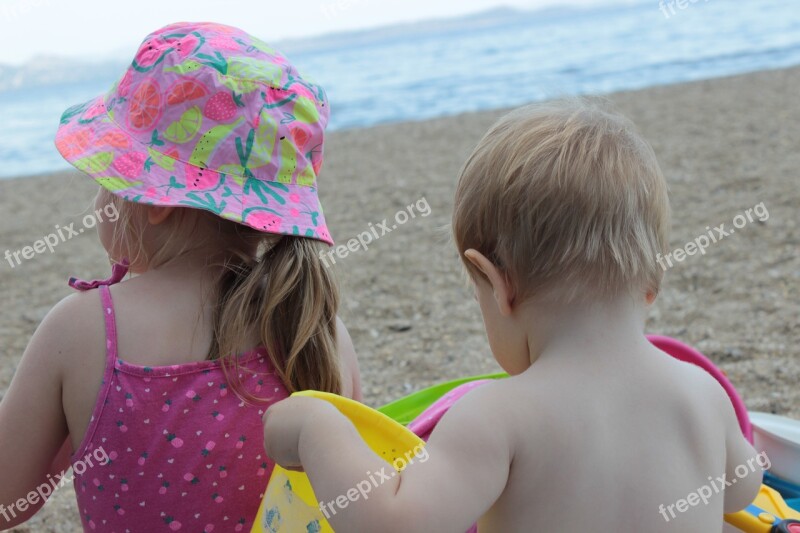 Children Beach Summer Sand Boy