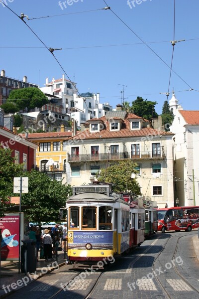 Tram Street Portugal Lisbon Free Photos