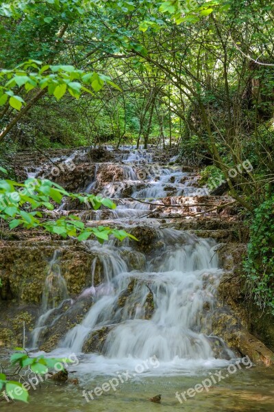 Waterfall Bach Creek Water Flow