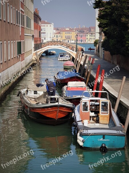 Venice Canal Giudecca Boat Water