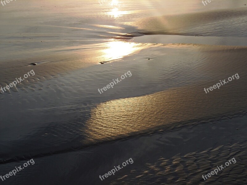 Sunset Gold Sand Sun Spain