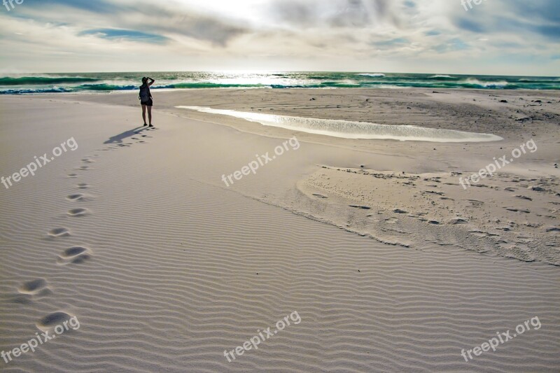 Beach Sunset Ocean Summer Twilight