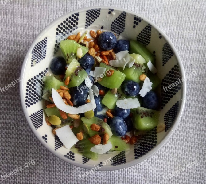 Fit Diet Oatmeal Fruit Kiwi