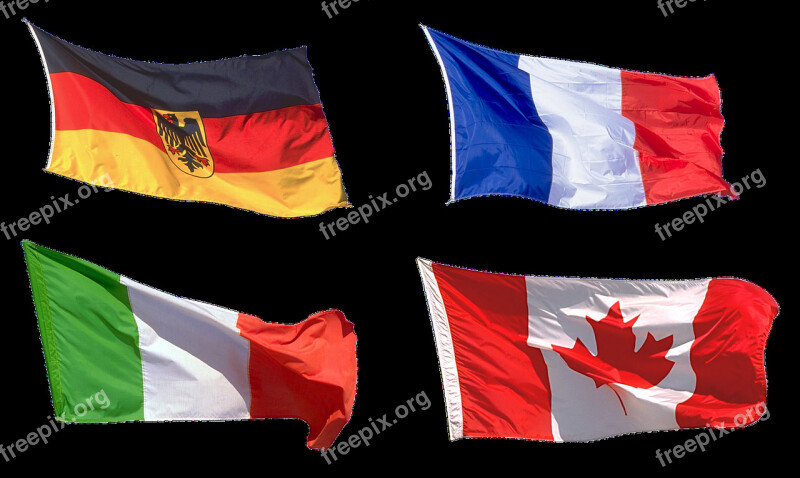 Flags Europe Germany France Italy