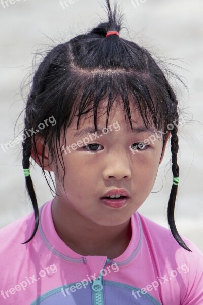 Girl Chinese Portrait Asian Young