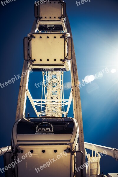 England Wheel Fun Sunny Day Tourism