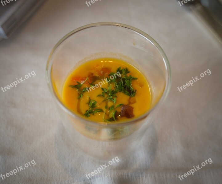 Soup Cold Soup Starter Soup In Glass Melon