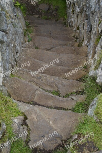 Downstairs Stairs Stone Stairway Stone Gradually