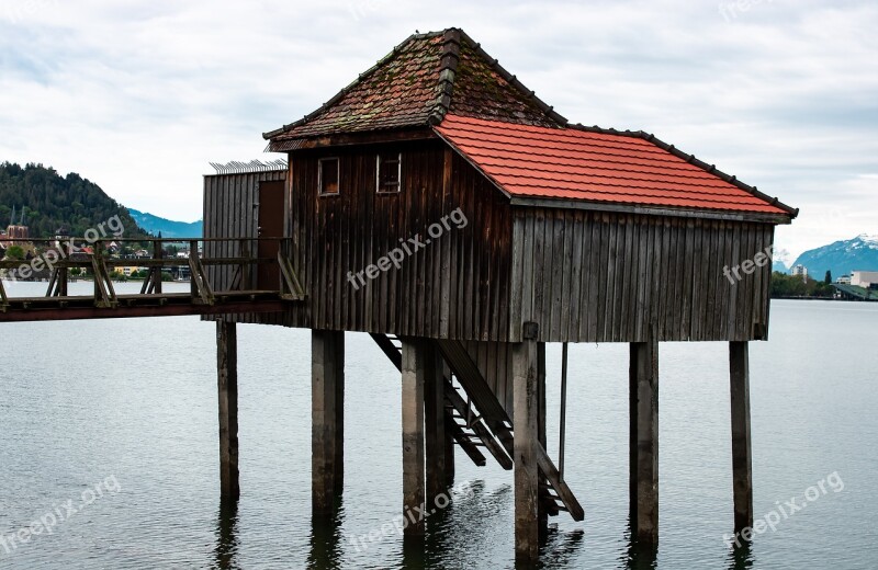 Boathouse Sea Water Boathouses Summer