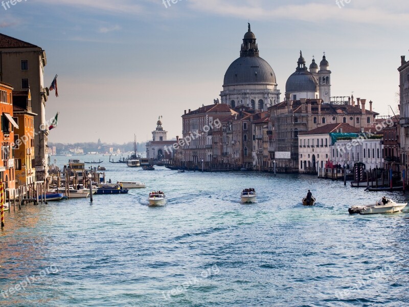 Italy Venice Channel Architecture Water