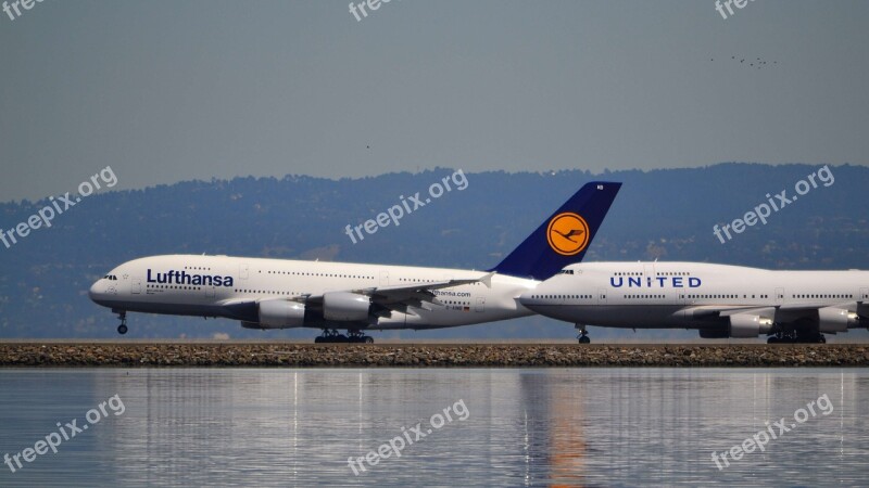 Airport Sfo San Francisco International Boeing 747 Airbus A380