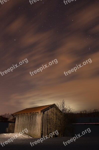 Night Stars Sterne Landscape Light