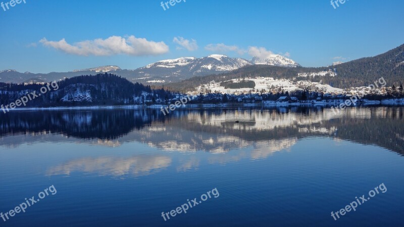 Lake Mountains Nature Landscape Water