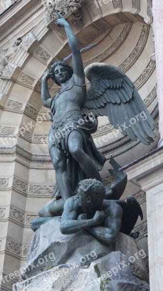 Sculpture Paris France Monument Angel