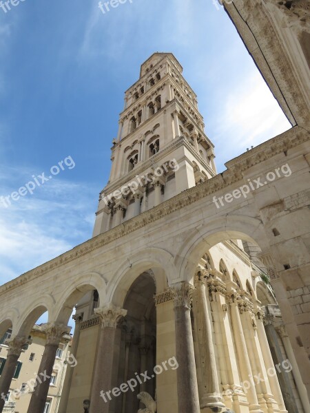 Cathedral Tourist Spot Zagreb Croatia Architecture