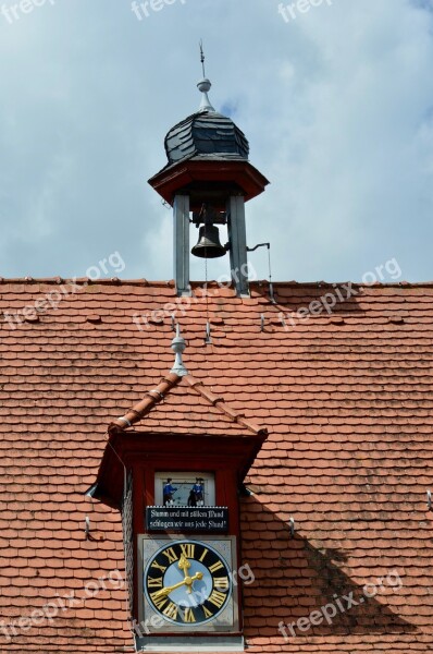 Bell Tower Clock Roof Architecture Building