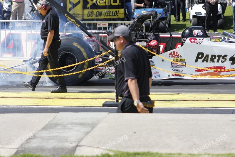 Top Fuel Burnout Dragster Smoke