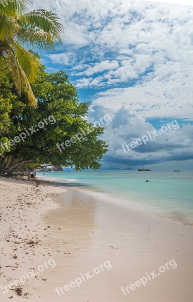 Seychelles La Digue Beach Sea Holiday