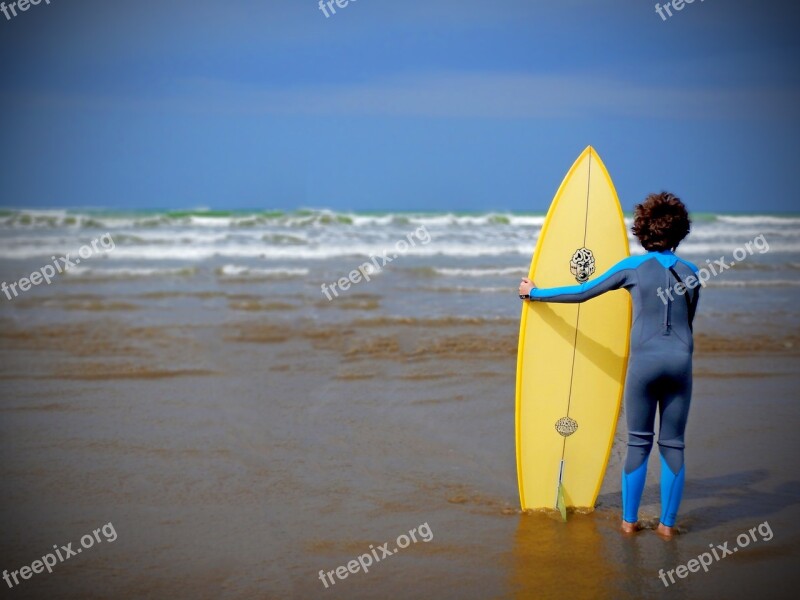 Surf Sea Blue Yellow Oléron