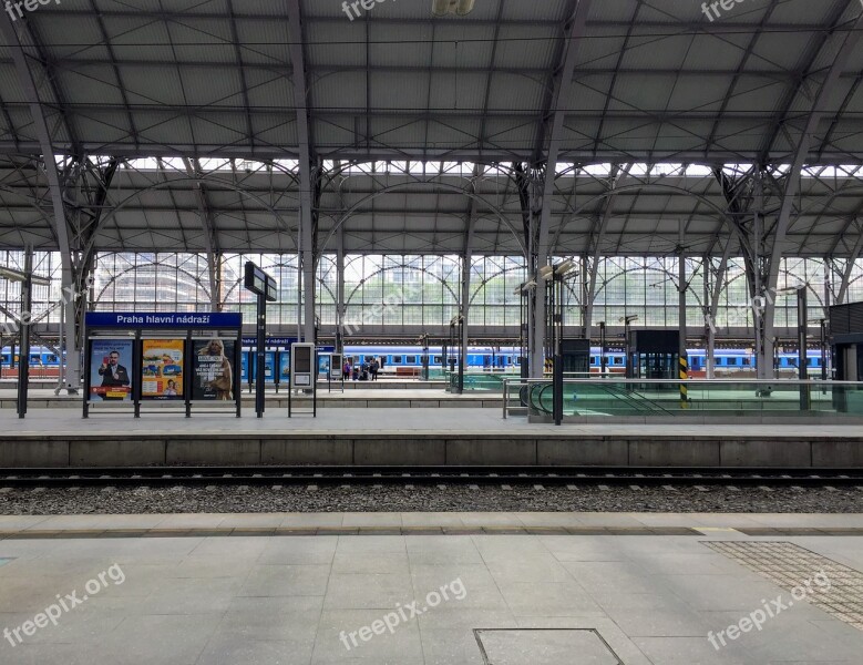 Prague The Main Railway Station Railway Railway Station Transport