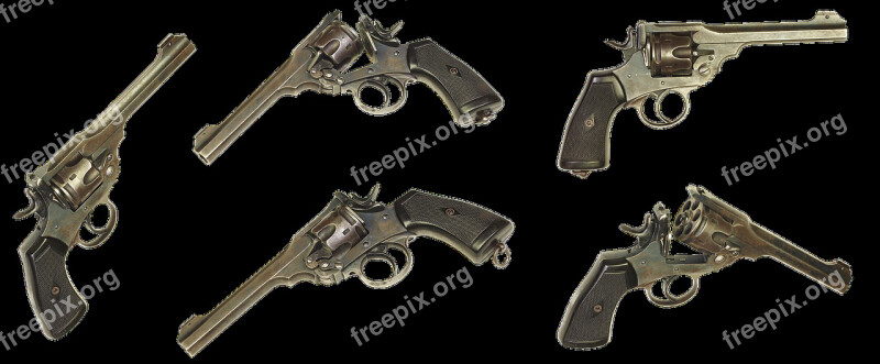 Webley Scott Mark Vi Revolver Gun Weapons Dangerous